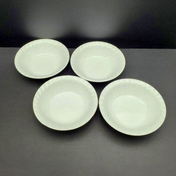 Corelle White Swirl Enhancements Soup Cereal Salad Bowls Corning Sculpted Bowls - Picture 3 of 8